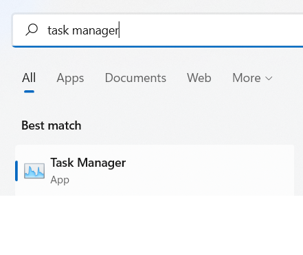 Run Task Manager in Windows 11